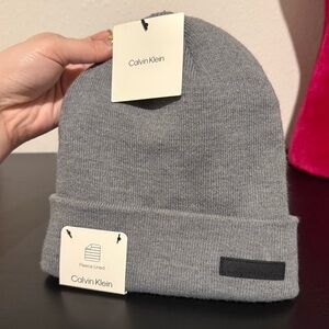 Calvin Klein Classic Gray Knit Beanie